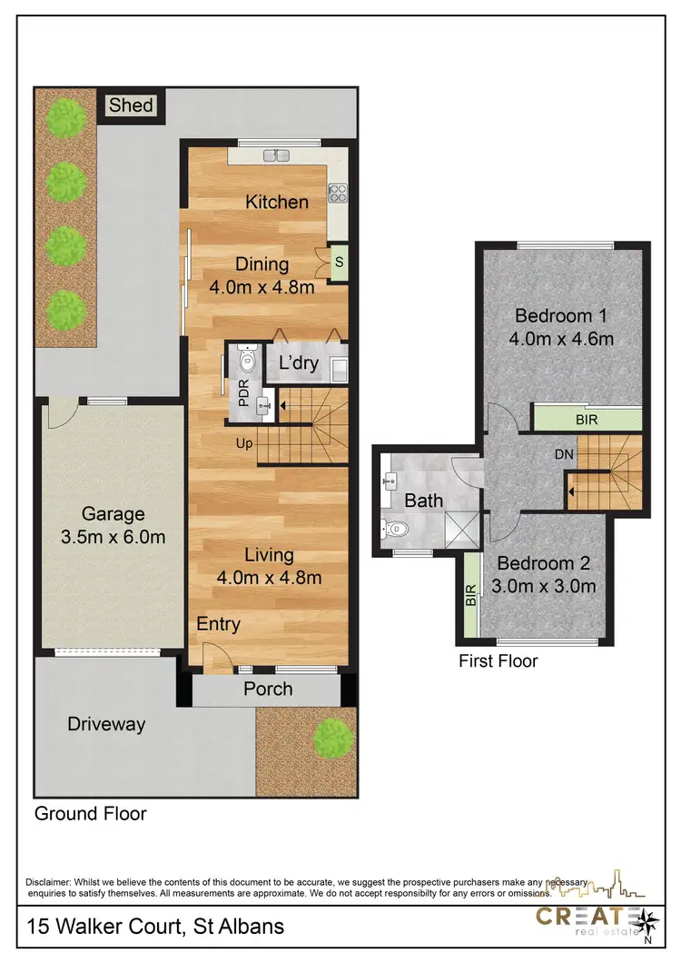 Floorplan of Homely townhouse listing, 15 Walker Court, St Albans VIC 3021
