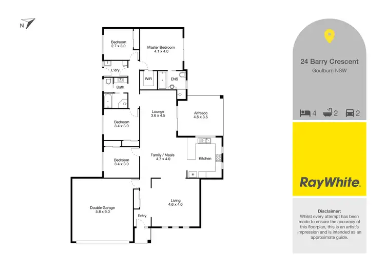 Floorplan of Homely house listing, 24 Barry Crescent, Goulburn NSW 2580