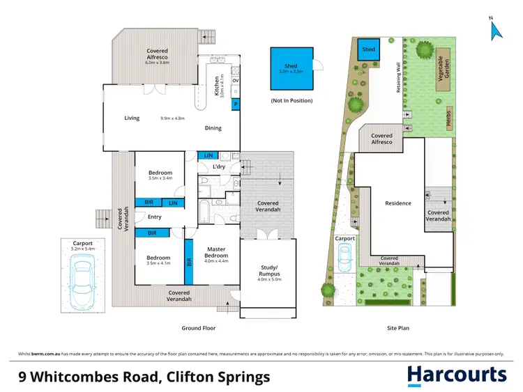 Floorplan of Homely house listing, 9 Whitcombes Road, Clifton Springs VIC 3222