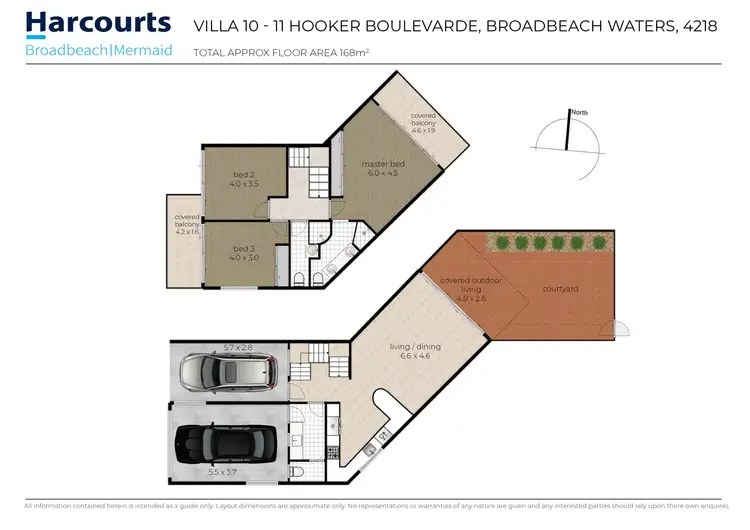 Floorplan of Homely townhouse listing, 10/11 Hooker Boulevard, Broadbeach Waters QLD 4218