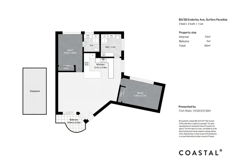 Floorplan of Homely apartment listing, 80/38 Enderley Avenue, Surfers Paradise QLD 4217