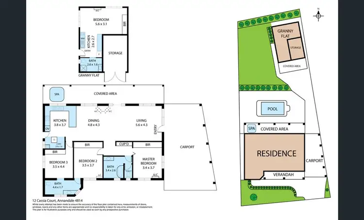 Floorplan of Homely house listing, 1/12 Cassia Court (Granny Flat), Annandale QLD 4814