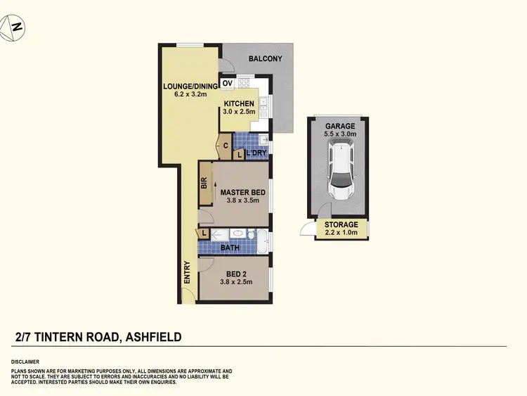 Floorplan of Homely apartment listing, 2/7 Tintern Road, Ashfield NSW 2131