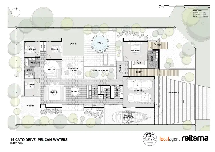 Floorplan of Homely house listing, 19 Cato Drive, Pelican Waters QLD 4551