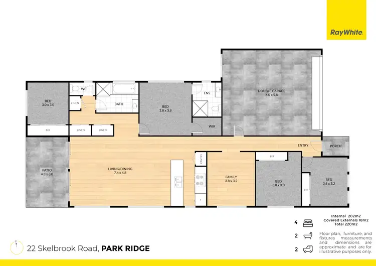 Floorplan of Homely house listing, 22 Skelbrook Road, Park Ridge QLD 4125