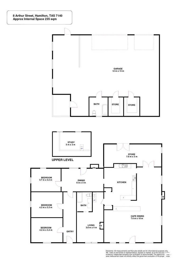Floorplan of Homely house listing, 8 Arthur Street, Hamilton TAS 7140