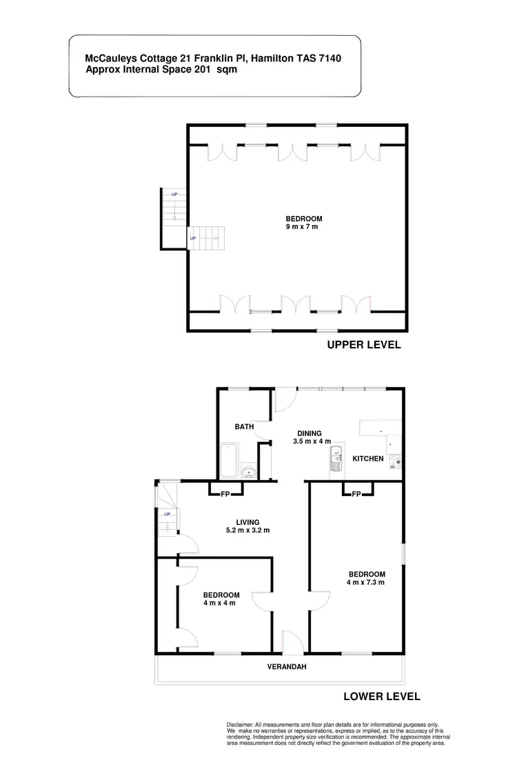Floorplan of Homely house listing, 21 Franklin Place, Hamilton TAS 7140
