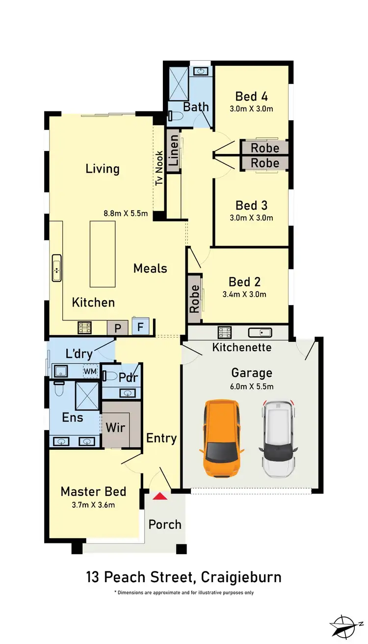 Floorplan of Homely house listing, 13 Peach Street, Craigieburn VIC 3064
