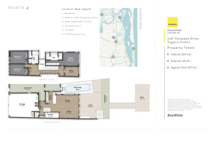 Floorplan of Homely semi-detached listing, 1/47 Compass Drive, Biggera Waters QLD 4216