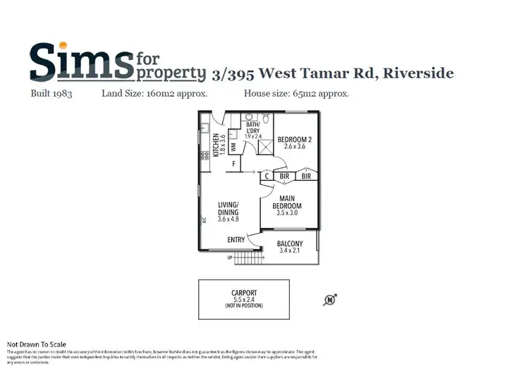 Floorplan of Homely unit listing, 3/395 West Tamar Road, Riverside TAS 7250
