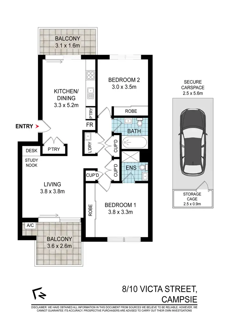 Floorplan of Homely apartment listing, 8/10 Victa Street, Campsie NSW 2194
