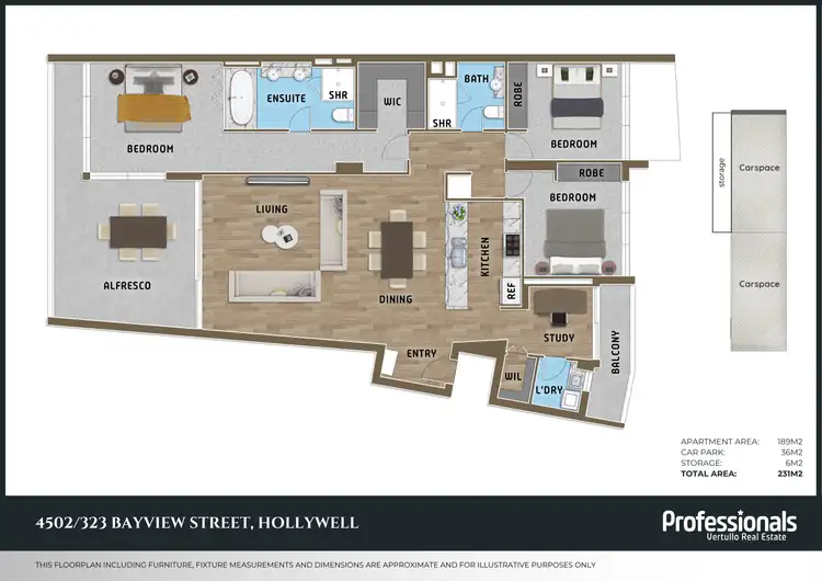Floorplan of Homely apartment listing, 4502/323 Bayview Street, Hollywell QLD 4216