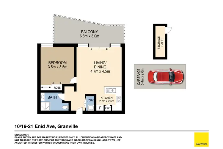 Floorplan of Homely apartment listing, 10/19-21 Enid Avenue, Granville NSW 2142