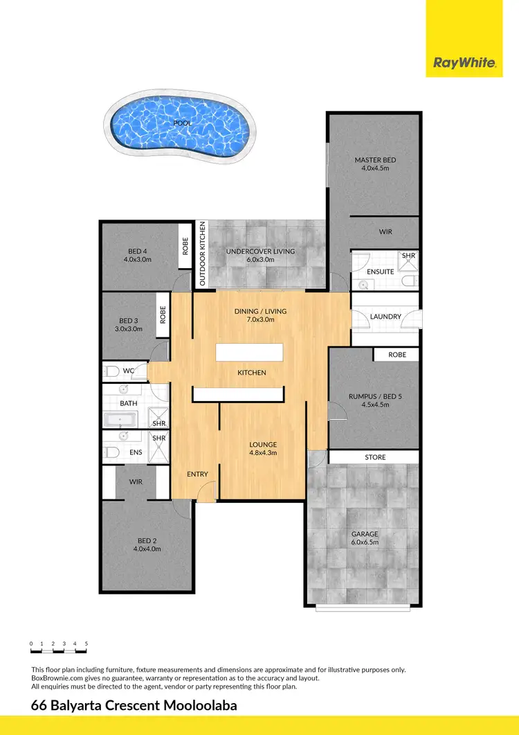 Floorplan of Homely house listing, 66 Balyarta Crescent, Mooloolaba QLD 4557