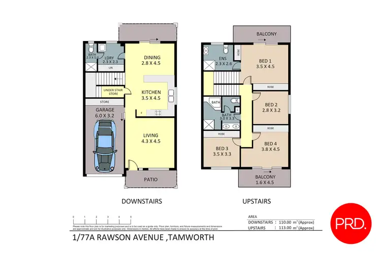 Floorplan of Homely townhouse listing, 1/77A Rawson Avenue, Tamworth NSW 2340