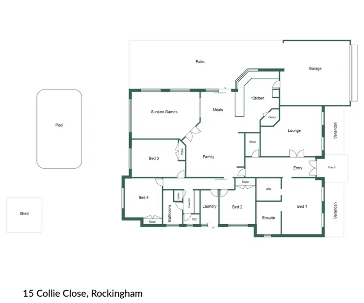Floorplan of Homely house listing, 15 Collie Close, Rockingham WA 6168