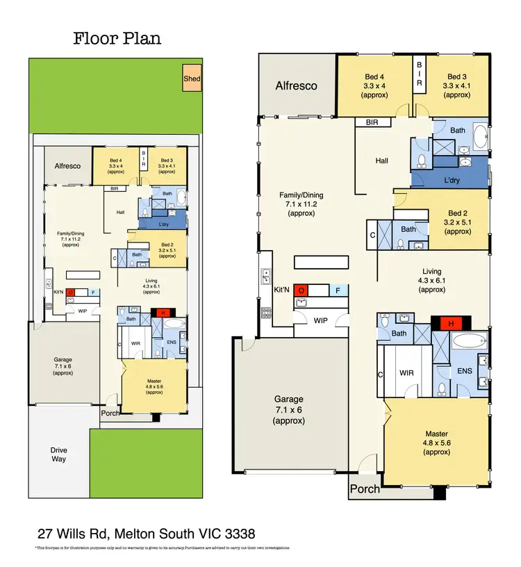 Floorplan of Homely house listing, 27 Wills Road, Melton South VIC 3338