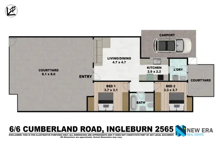 Floorplan of Homely townhouse listing, 6/6 Cumberland rd, Ingleburn NSW 2565