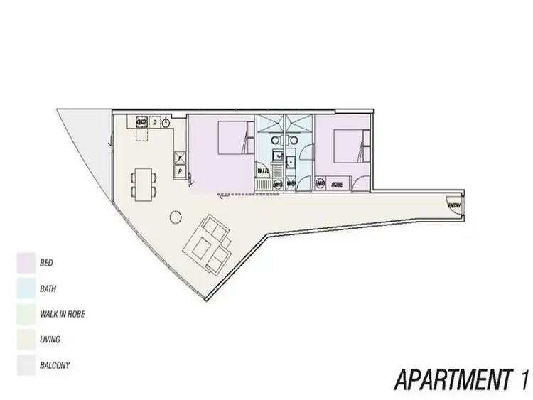Floorplan of Homely apartment listing, 1201/83 Queens Road, Melbourne VIC 3004