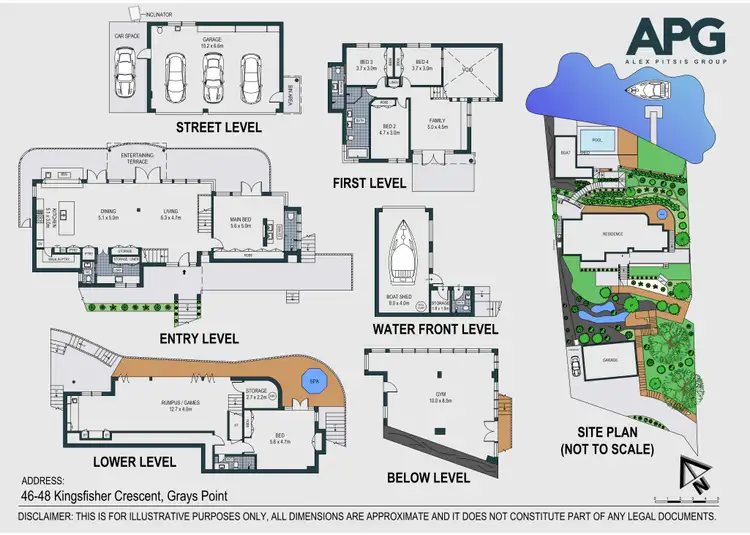 Floorplan of Homely house listing, 46-48 Kingfisher Crescent, Grays Point NSW 2232