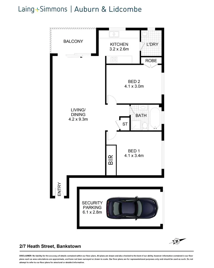 Floorplan of Homely apartment listing, 2/7 Heath St, Bankstown NSW 2200