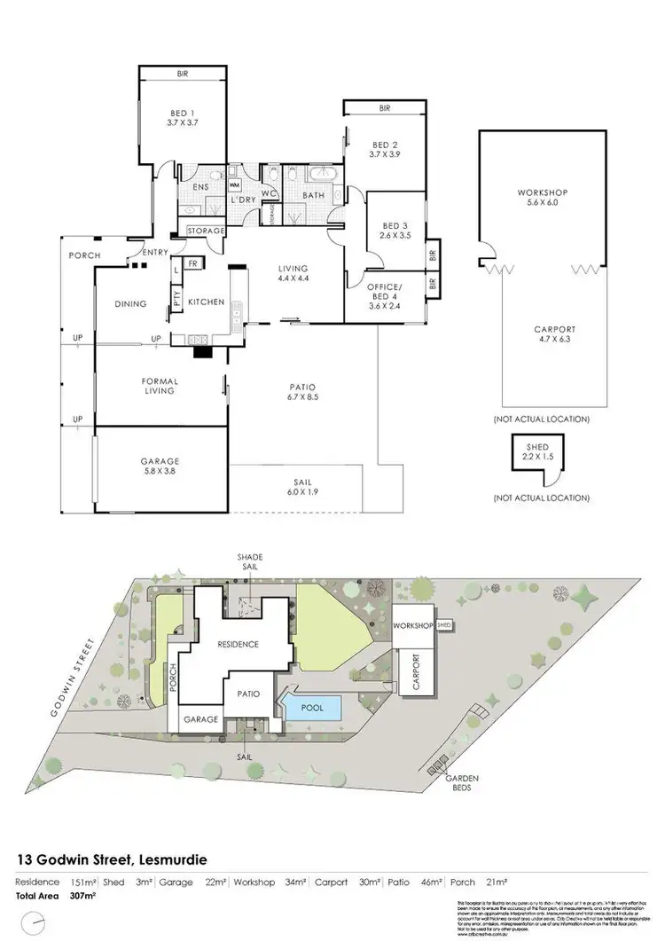 Floorplan of Homely house listing, 13 Godwin Street, Lesmurdie WA 6076