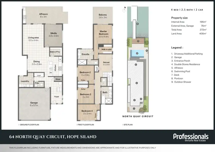 Floorplan of Homely house listing, 64 North Quay Circuit, Hope Island QLD 4212