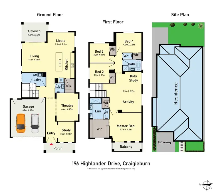 Floorplan of Homely house listing, 196 Highlander Drive, Craigieburn VIC 3064