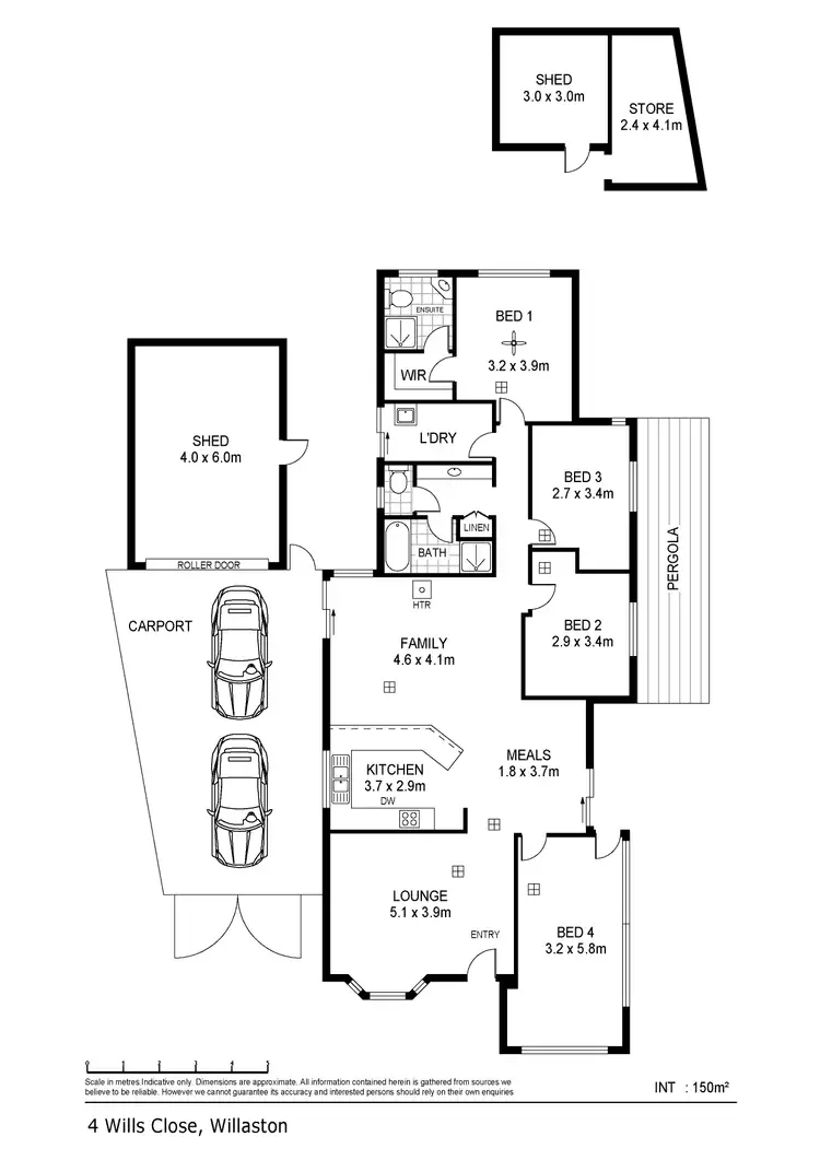 Floorplan of Homely house listing, 4 Wills Close, Willaston SA 5118