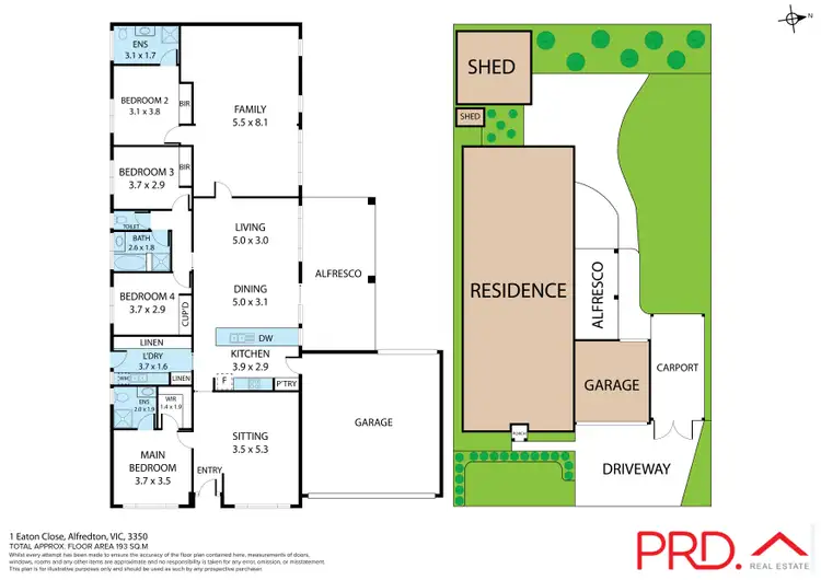 Floorplan of Homely house listing, 1 Eaton Close, Alfredton VIC 3350