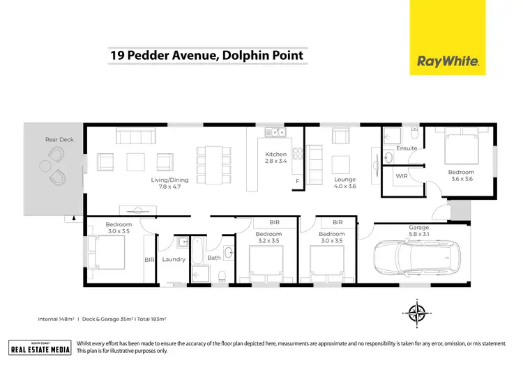 Floorplan of Homely house listing, 19 Pedder Drive, Burrill Lake NSW 2539
