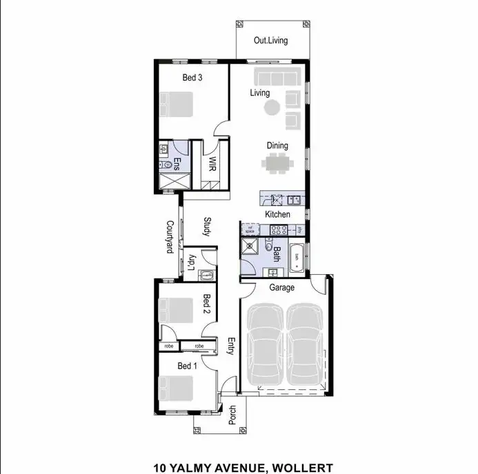 Floorplan of Homely house listing, 10 Yalmy Avenue, Wollert VIC 3750