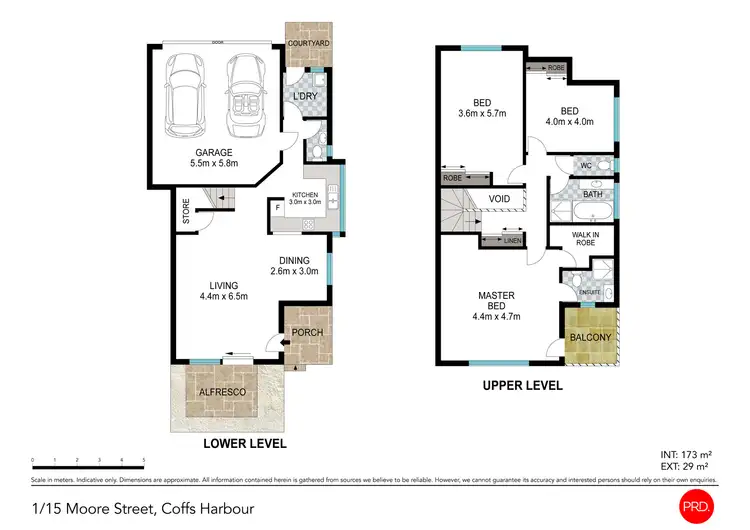 Floorplan of Homely townhouse listing, 1/15 Moore Street, Coffs Harbour NSW 2450