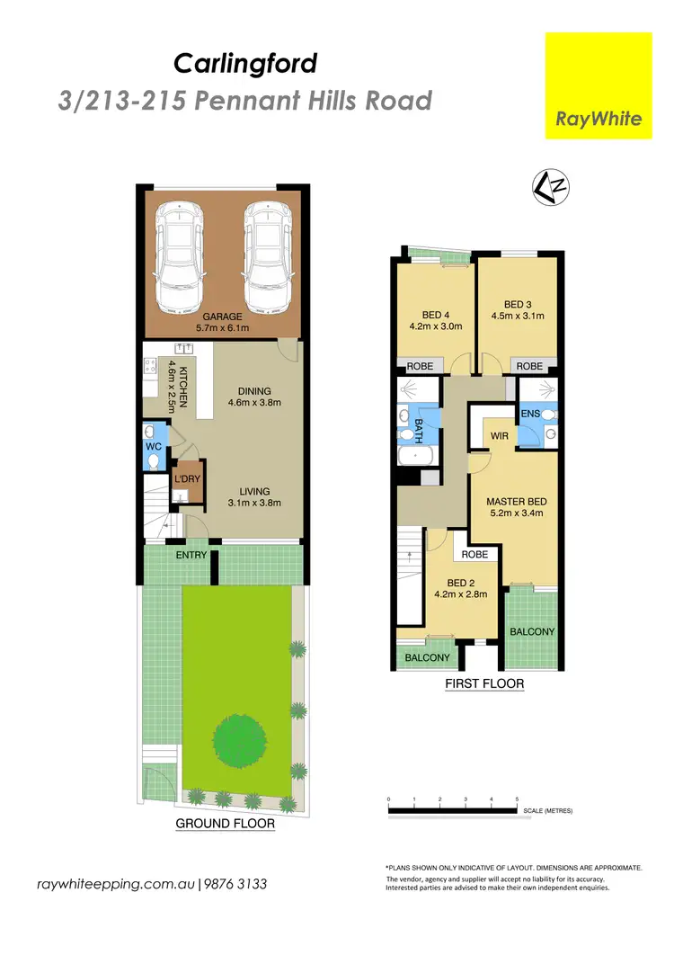 Floorplan of Homely townhouse listing, 3/213-215 Pennant Hills Road, Carlingford NSW 2118