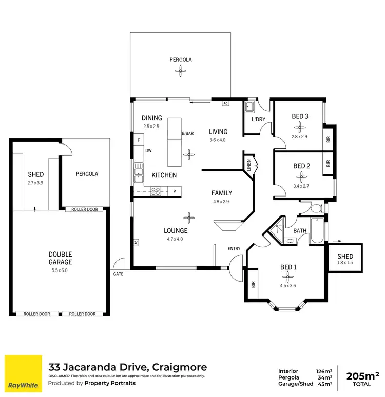 Floorplan of Homely house listing, 33 Jacaranda Drive, Craigmore SA 5114