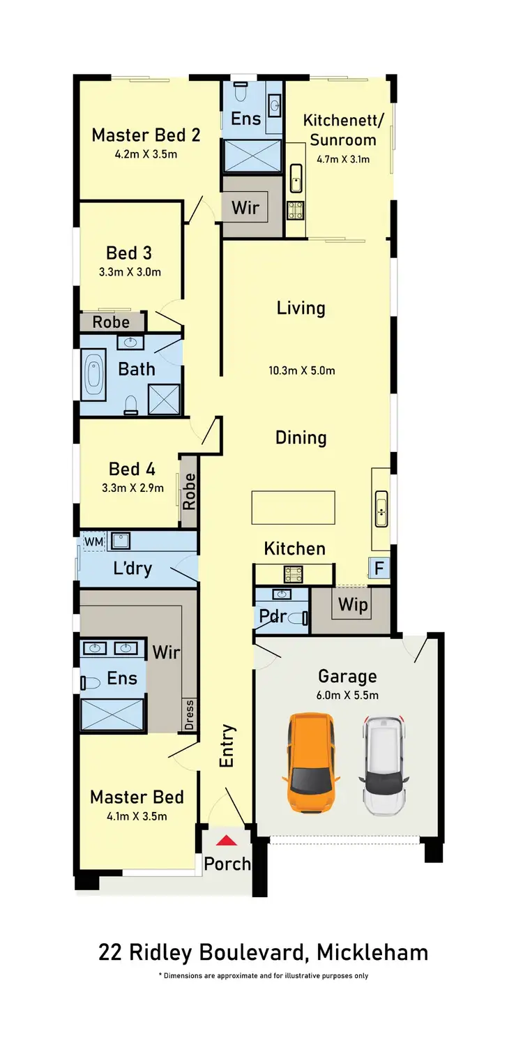 Floorplan of Homely house listing, 22 Ridley Boulevard, Mickleham VIC 3064