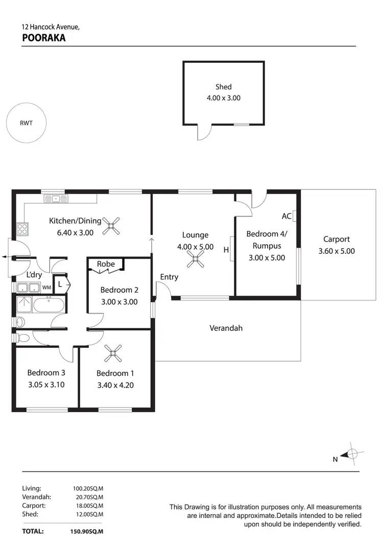 Floorplan of Homely house listing, 12 Hancock Avenue, Pooraka SA 5095