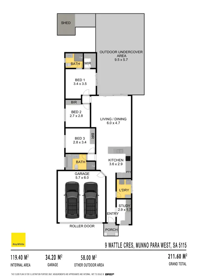 Floorplan of Homely house listing, 9 Wattle Crescent, Munno Para West SA 5115