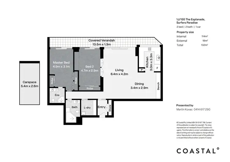 Floorplan of Homely apartment listing, 1J/150 The Esplanade, Surfers Paradise QLD 4217