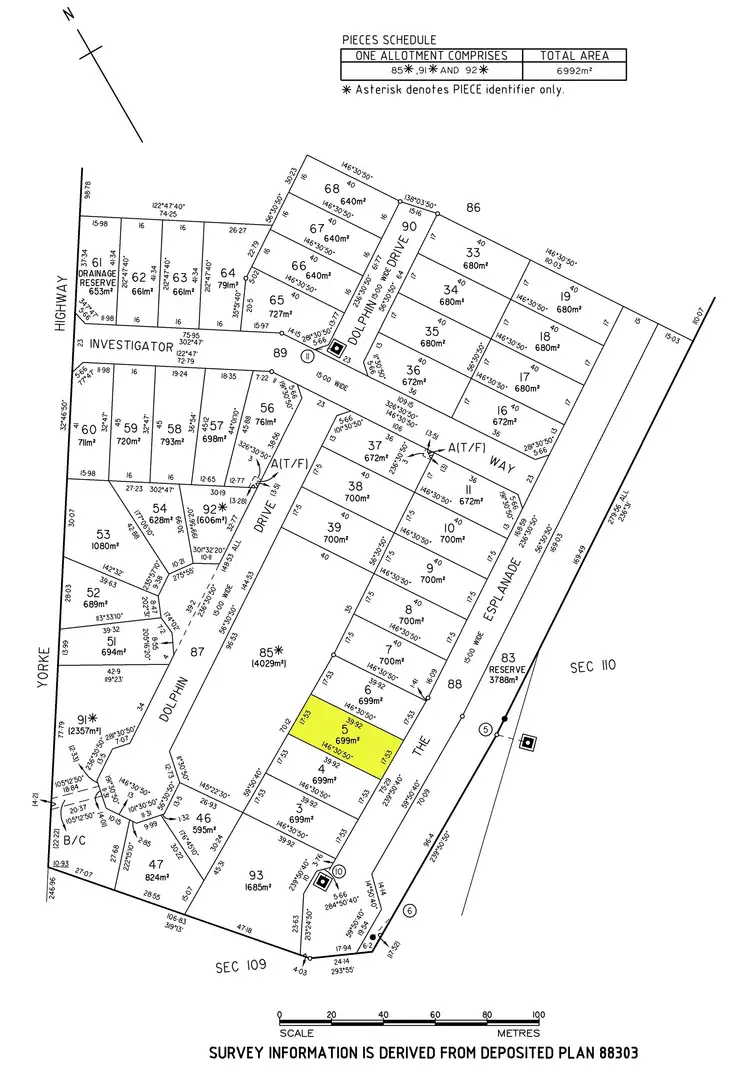 Floorplan of Homely land listing, 9 The Esplanade, Marion Bay SA 5575