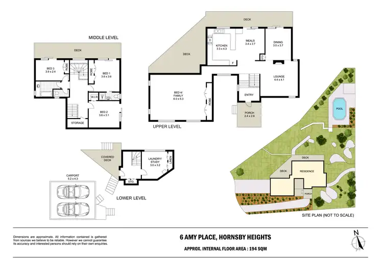 Floorplan of Homely house listing, 6 Amy Place, Hornsby Heights NSW 2077