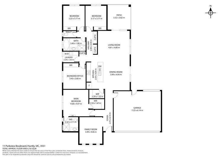 Floorplan of Homely house listing, 11 Parkview Blvd, Huntly VIC 3551