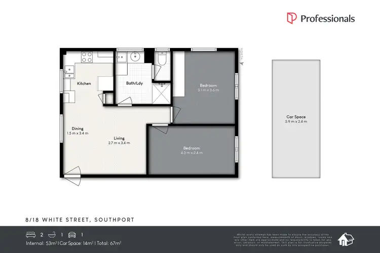 Floorplan of Homely unit listing, 8/18 White Street, Southport QLD 4215