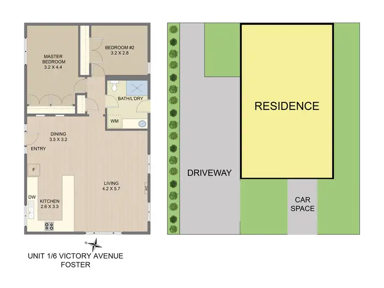 Floorplan of Homely unit listing, 1/6 Victory Ave, Foster VIC 3960
