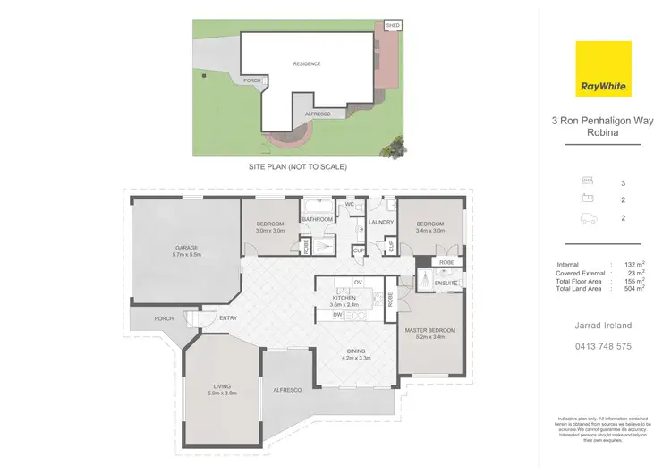 Floorplan of Homely house listing, 3 Ron Penhaligon Way, Robina QLD 4226