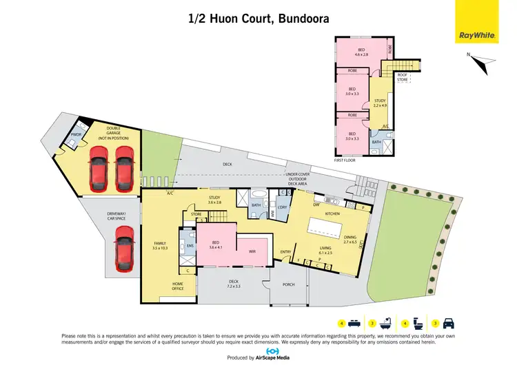 Floorplan of Homely house listing, 1/2 Huon Court, Bundoora VIC 3083