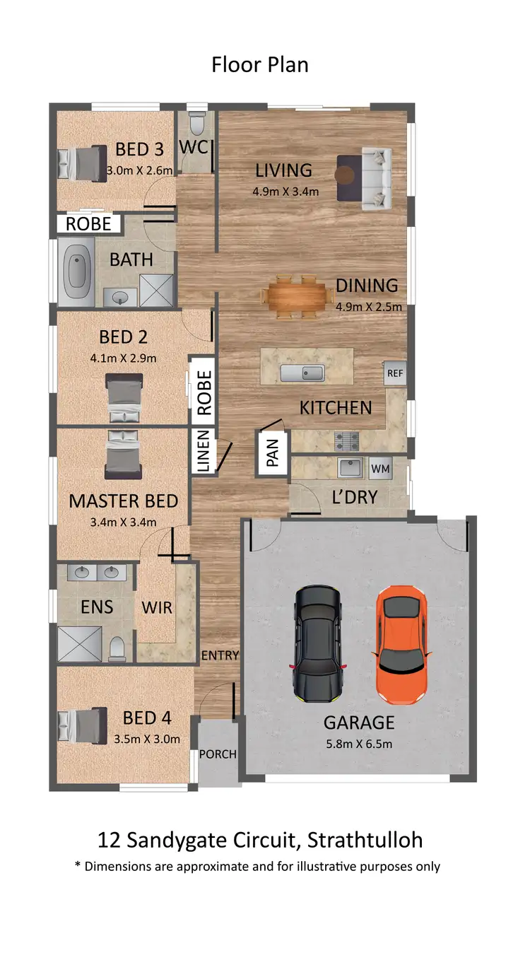 Floorplan of Homely house listing, 12 Sandygate Circuit, Strathtulloh VIC 3338