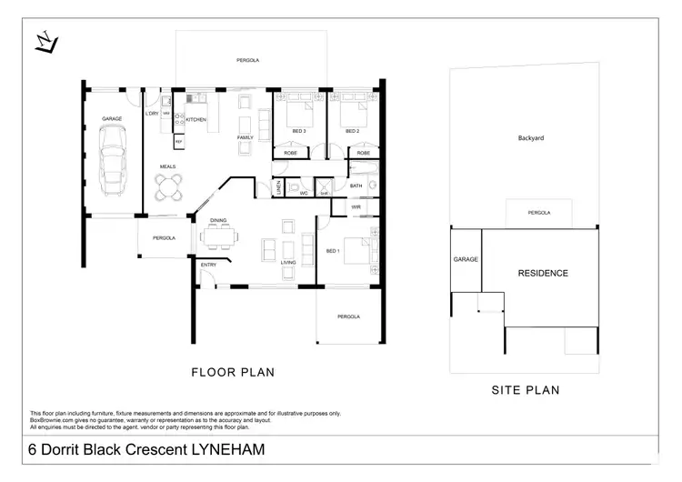 Floorplan of Homely house listing, 6 Dorrit Black Crescent, Lyneham ACT 2602