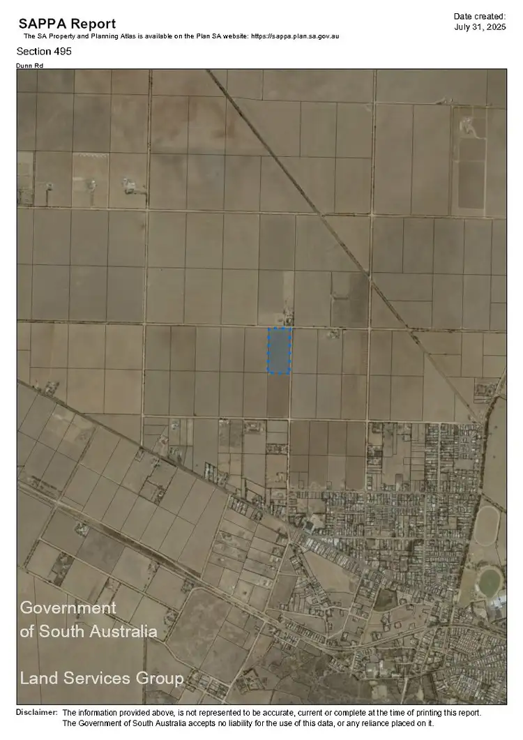 Floorplan of Homely rural property listing, Section 495 Dunn Road, Kadina SA 5554