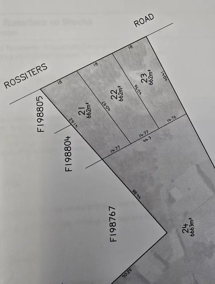 Floorplan of Homely land listing, LOT 21 to 23 Rossiters Road, Moonta Bay SA 5558
